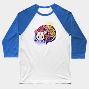 Tattooed Love Mouse - Peace, Love, Sixties, Hippy Baseball T-Shirt